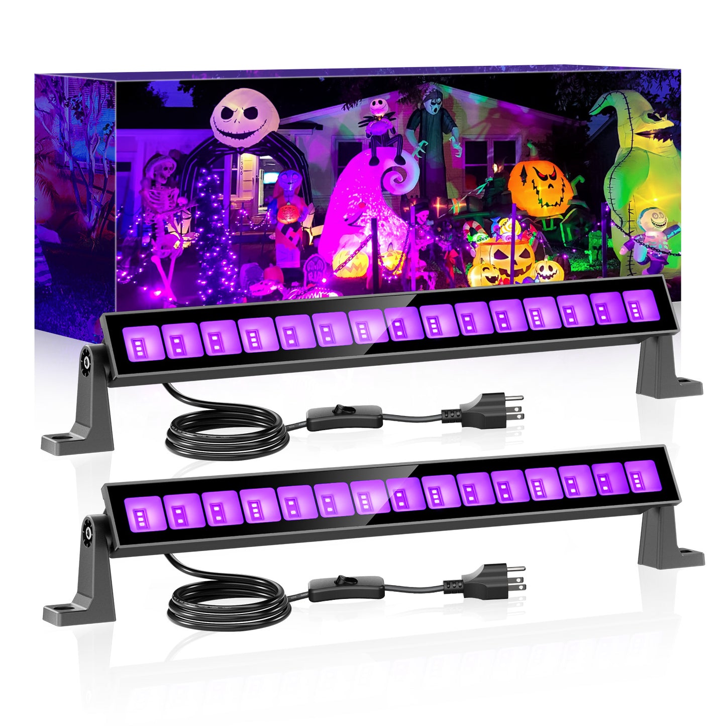 Meloght 45W LED Black Light Bar