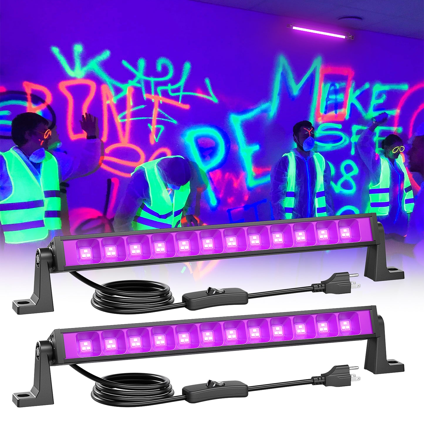 Meloght 42W LED Black Light Bar