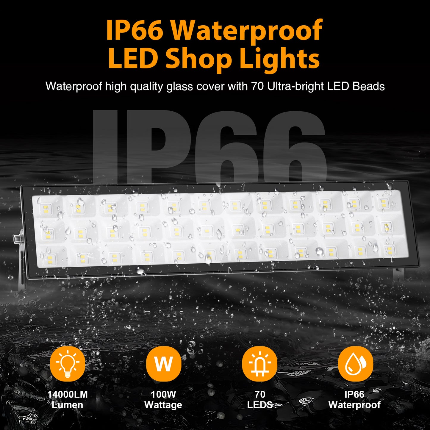 Meloght 100W Shop Lights for Workshop