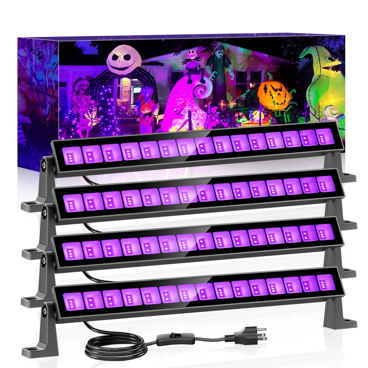 Meloght 45W LED Black Light Bar