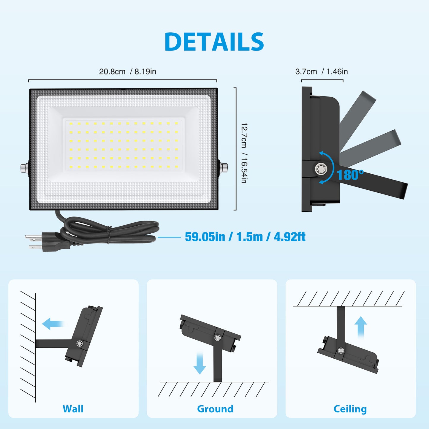 Meloght 110W Outdoor Flood Lights