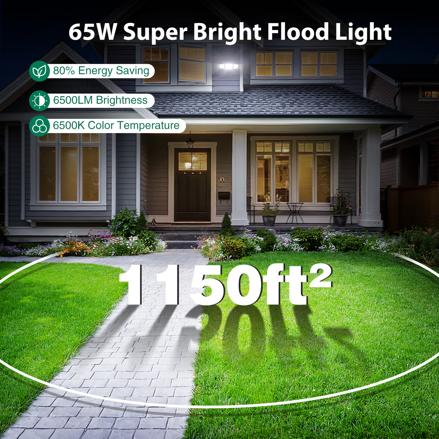 Meloght 65W LED Flood Lights