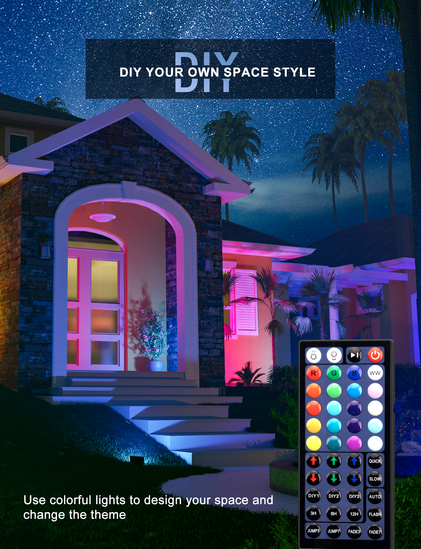 Meloght 40W RGB Color Changing Light
