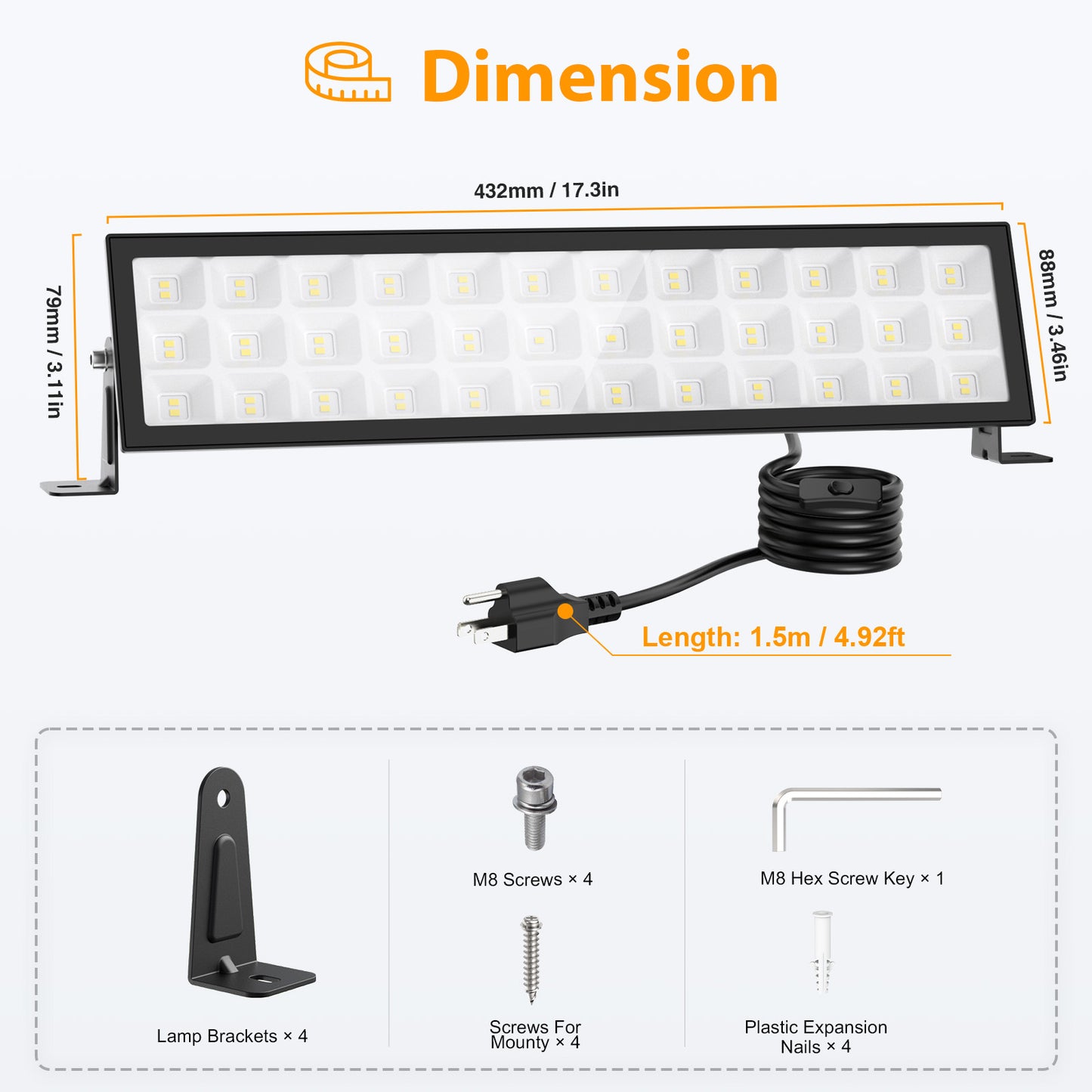 Meloght 100W Shop Lights for Workshop