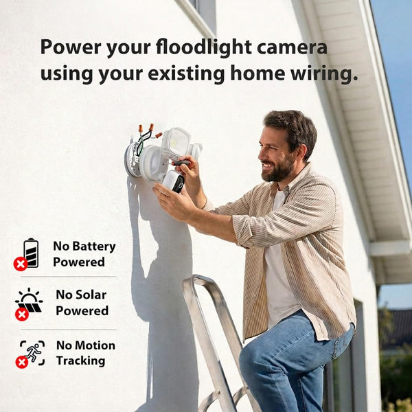 Meloght 2K Hardwired Flood Light Camera