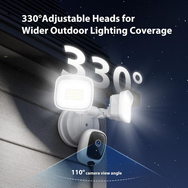 Meloght 2K Hardwired Flood Light Camera