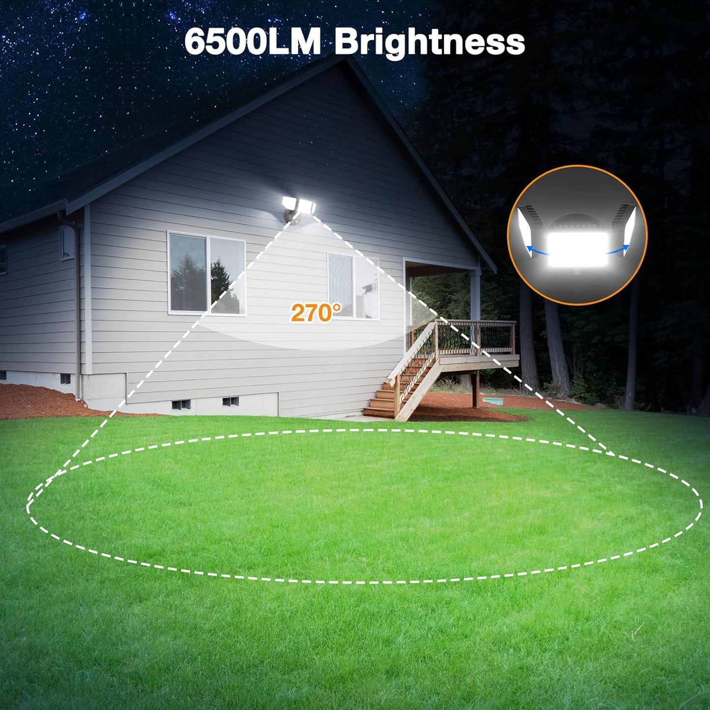 Meloght 65W Dusk to Dawn Flood Lights